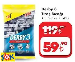 DERBY 3 TIRAŞ BIÇAĞI • 3 BIÇAKLI • 14’LÜ